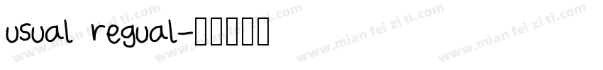 usual regual字体转换